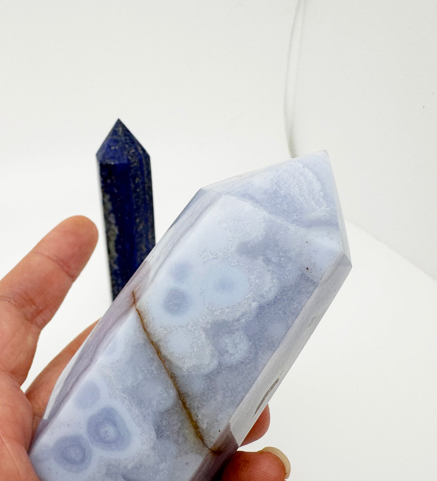 Blue Lace Agate Point|Joy & Calm