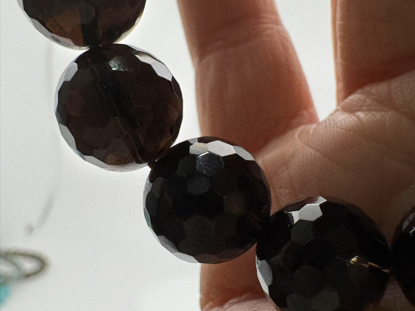 Faceted Obsidian Bracelet