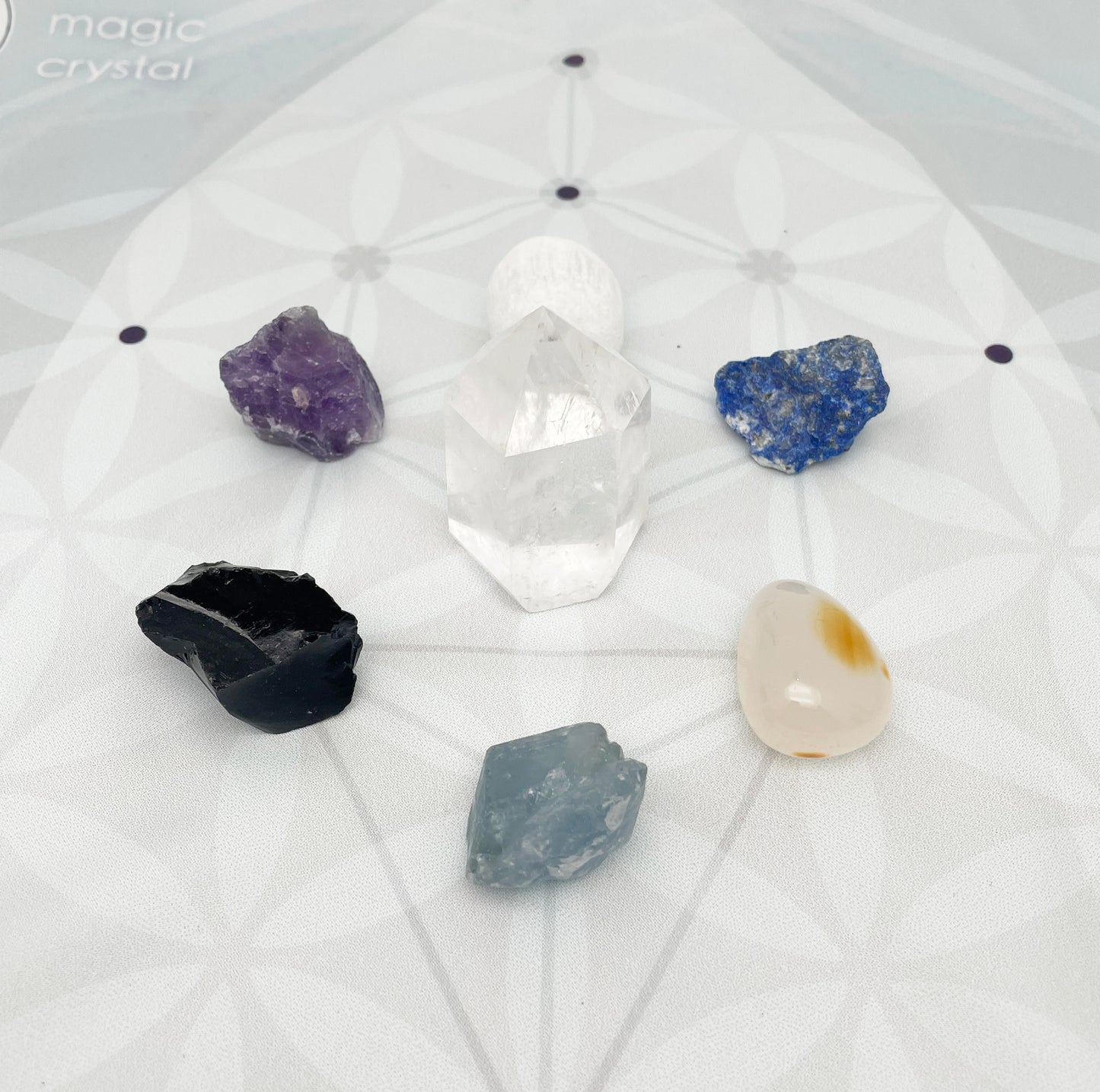 Crystal grid kit, manifestation, breakthrough and growth, healing