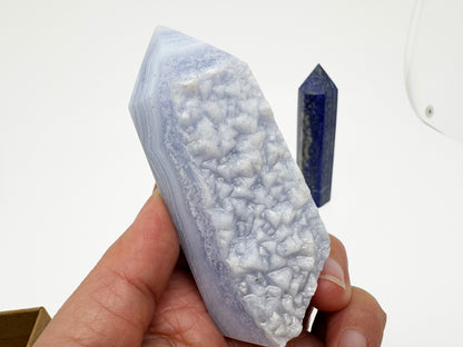 Blue Lace Agate Point｜Joy & Calm