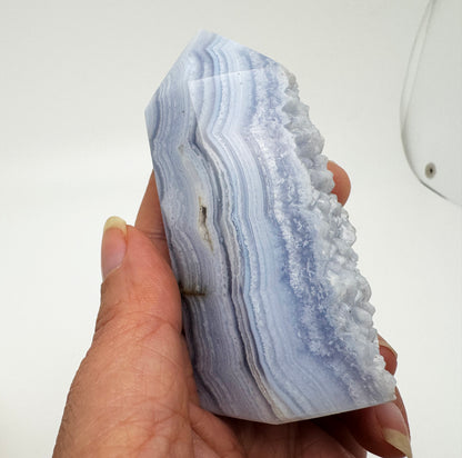 Blue Lace Agate Point｜Joy & Calm