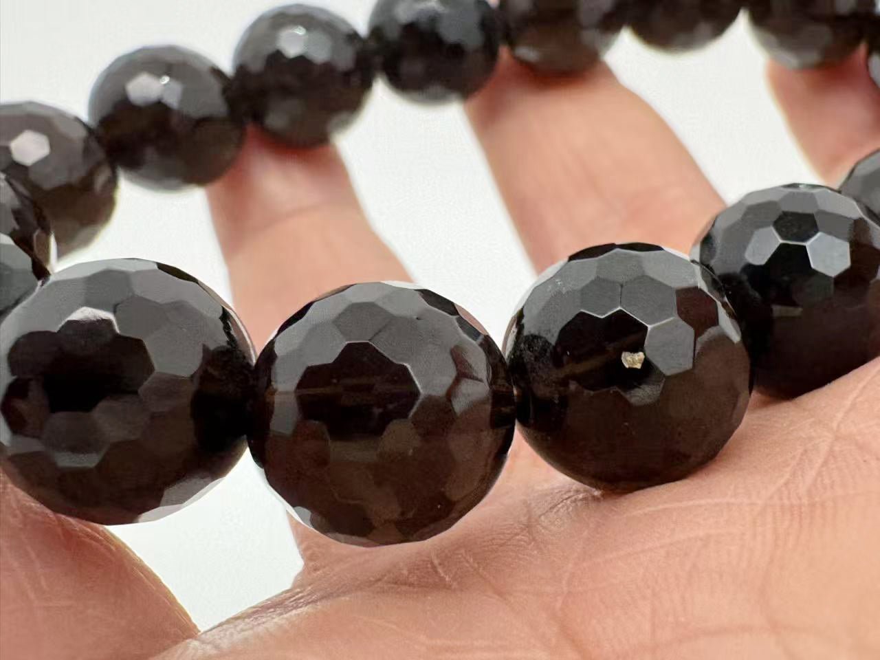 Faceted Obsidian Bracelet