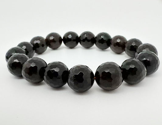 Faceted Obsidian Bracelet