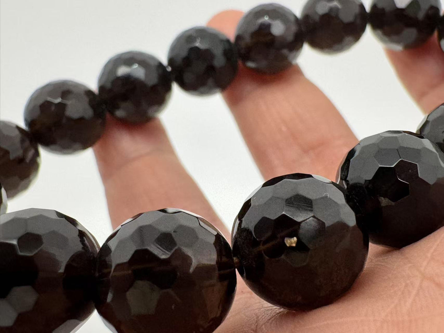 Faceted Obsidian Bracelet