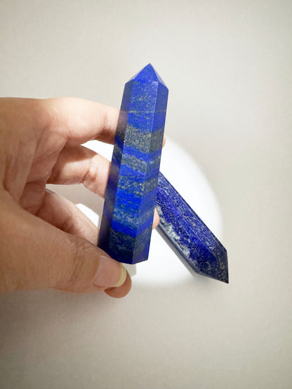 omc lapis lazuli point, powerhouse for manifestation, healing