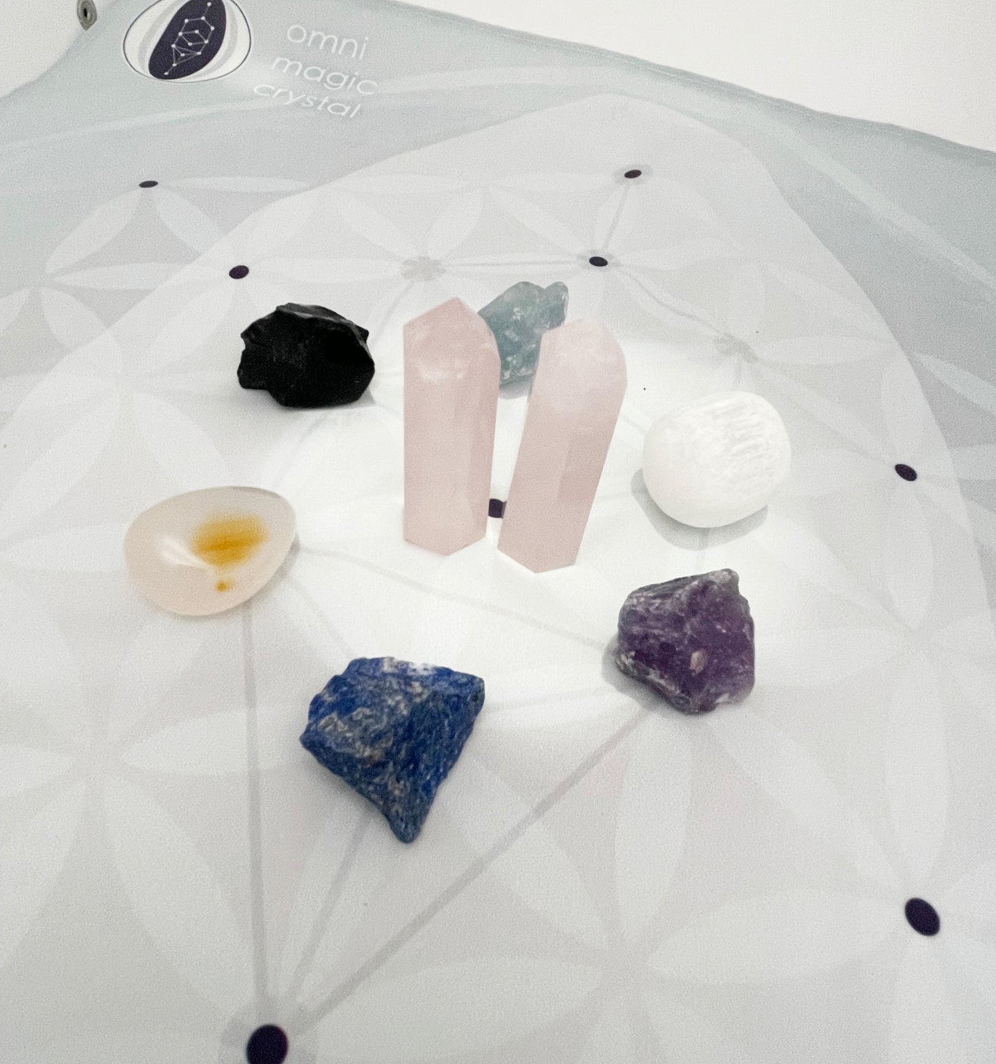 Crystal grid kit, manifest intentions, improve relationship,  and healing, love