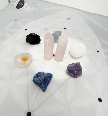 Crystal grid kit, manifest intentions, improve relationship,  and healing, love