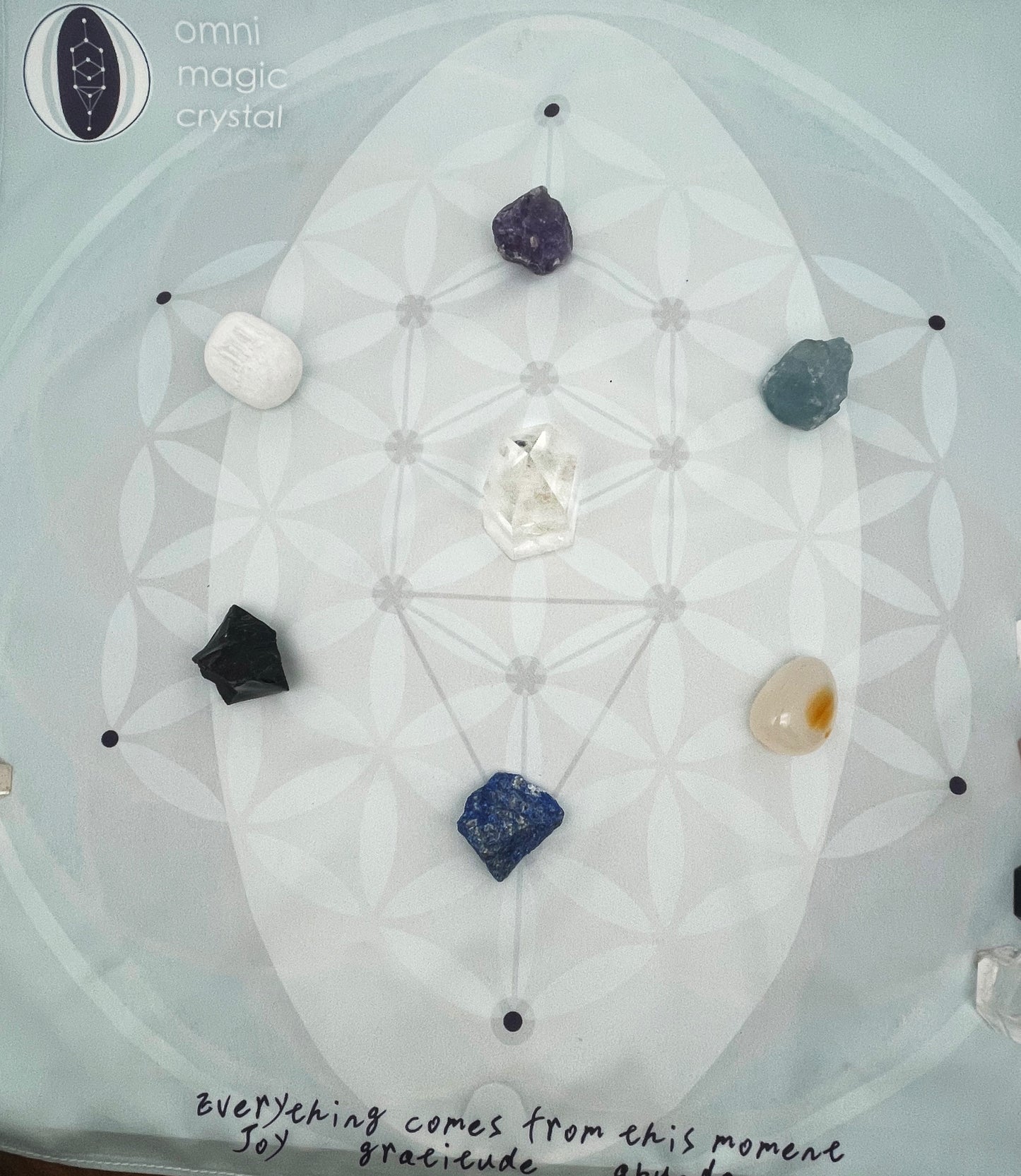 Crystal grid kit, manifest intentions, improve relationship, healing, love