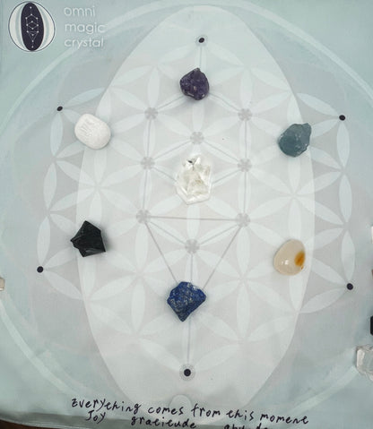 Crystal grid kit, manifest intentions, improve relationship, healing, love