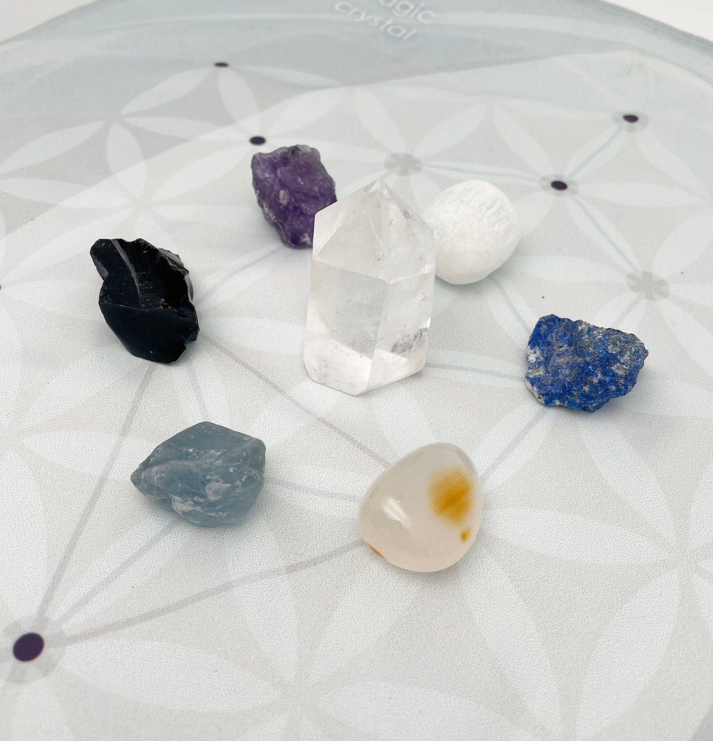 Crystal grid kit, manifest intentions, improve relationship,  and healing, love