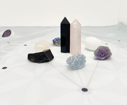 Crystal grid kit, manifes tintentions, improve relationship,  and healing