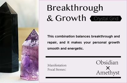OMC-BA Crystal Grid Kit｜Breakthrough and Growth & Fortune and Career