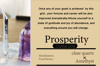 prosperity_wealth_rich_money_abundance_crystal_grid clear Quartz& Amethyst gratitude & joy